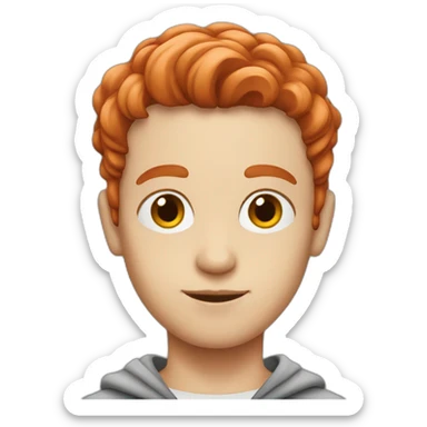 English boy red hair sticker