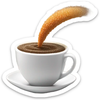 Salt going inside a coffee (illusion of a salt cafe) sticker