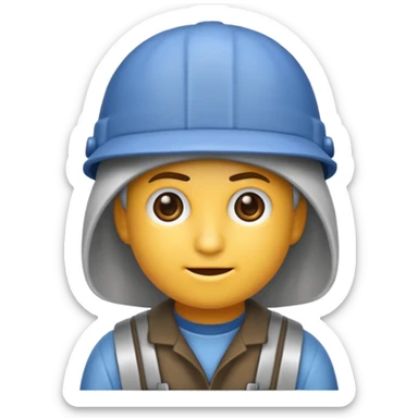 emoji de un persona con gorro de hacer mechas en la peluqueria sticker