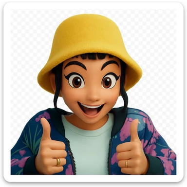 Extract the character from the background and place it on a transparent background, keeping the original style and appearance exactly the same. sticker