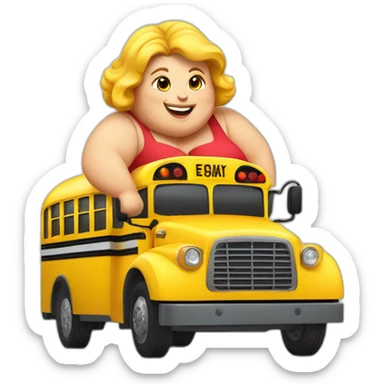 Fat Lady Driving School Bus sticker