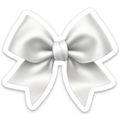 white satin bow sticker