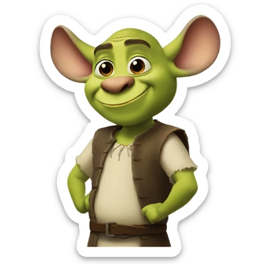 Rato cego shrek  sticker
