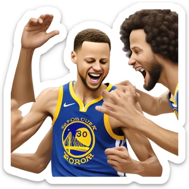 Steph curry getting tickled sticker