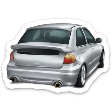 stanced silver hatch back var sticker