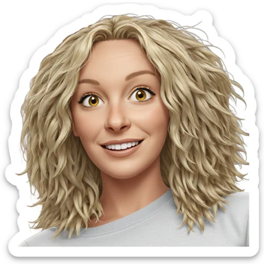 smiling blonde girl portrait sticker