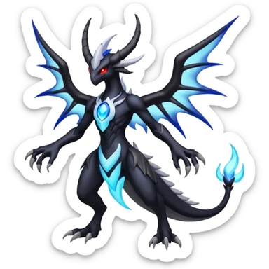 Lunala-Darkrai-Zekrom-Fakémon-hybrid-creature (full body)  sticker