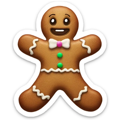 Aesthetic gingerbread man  sticker