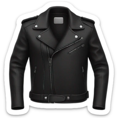 leather jacket black sticker