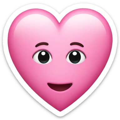 Pink heart sticker