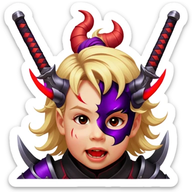 Demon-Horned Warrior sticker