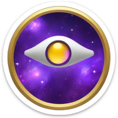 a purple portal to another galaxy sticker