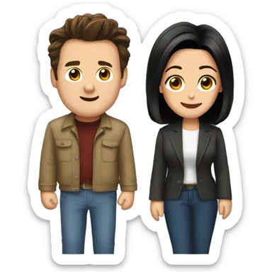Monica Geller and Chandler Bing  sticker