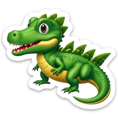 Cocodrilo con cuerpo de avion sticker