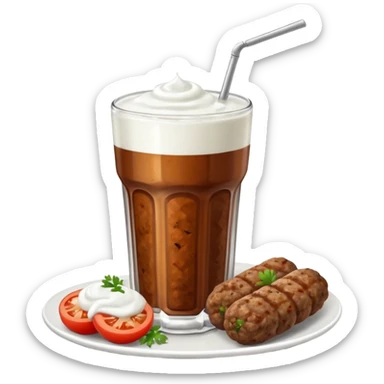 Çiğ köfte ayran sticker