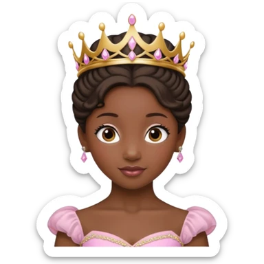 ballet bun  black princess sticker
