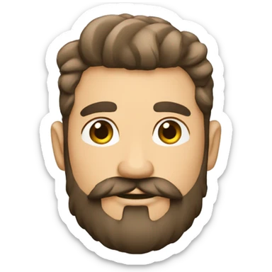 Un barbudo calvo con tatuajes en los brazos sticker