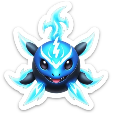Elemental Dark-type-Electric-type natural Pokémon-Fakémon-creature sticker