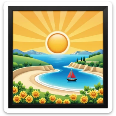 sunny weather france sticker