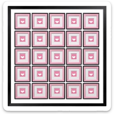 girly framed gallery of photos sticker