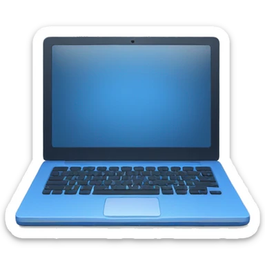 blue laptop sticker