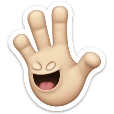 thumbs down with freaky face sticker