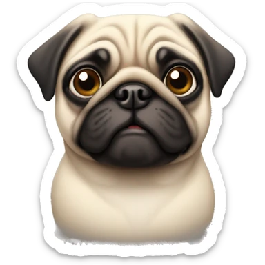 cute pug sticker