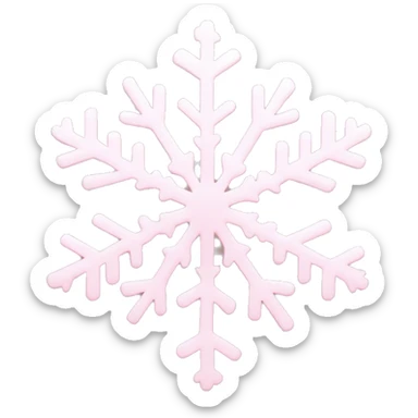 Pale blush pink snowflake sticker