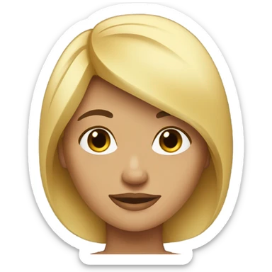 Chica rubia con pelo negro largo sticker