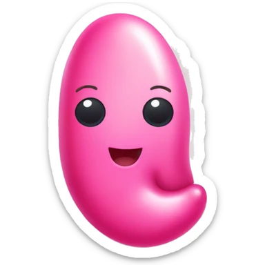 A cute pink jellybean sticker