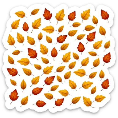 Falling golden leaves sticker