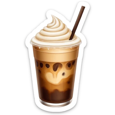 iced coffee with cold foam. sticker