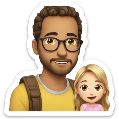 norman ( le youtuber francais ) qui fait un bisou à une enfant sticker