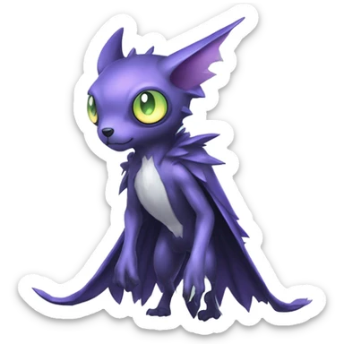 cute cool edgy sharp eldritch ethereal Digimon-Fakemon-animal full body sticker
