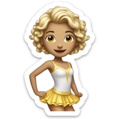 Pretty dancing girl sticker