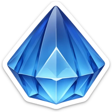 raw blue crystal sticker