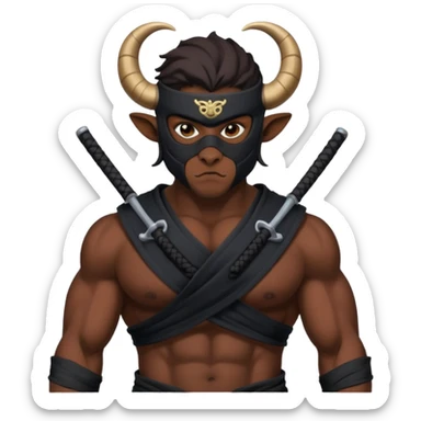 🥷🏾 usando este emoji crea otros que tengan los simbolos del zodiaco sticker