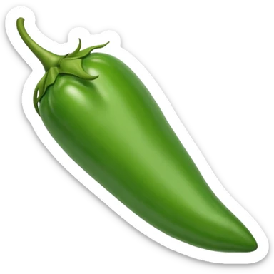 Green chilli emoji sticker