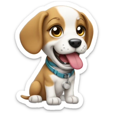 Beat boxing puppy sticker