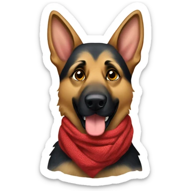 German shepherd with a pashmina  sticker