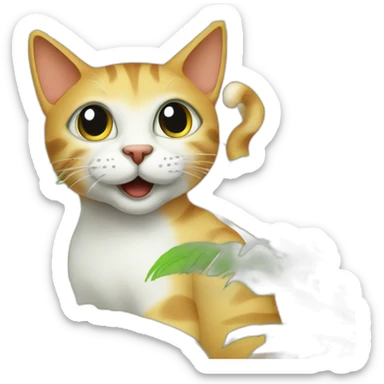 cat-and-PalmTree sticker