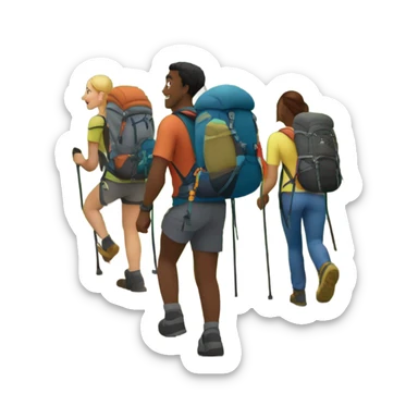 Hiking sticker