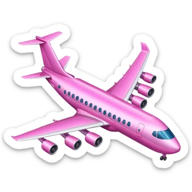 avión rosa sticker