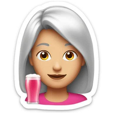 mum with pink beer sticker