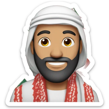 Arabian Man with red keffiyeh sticker