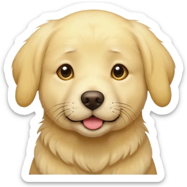 Yellow English lab sticker
