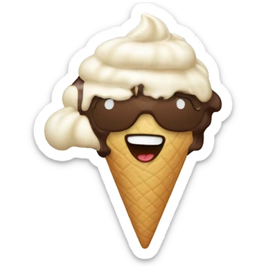 Ice spice eating ice cream sticker