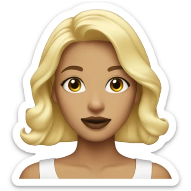 Blonde lipstick sticker