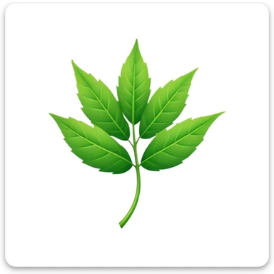 crea una hoja de planta en una hoja de papel sticker