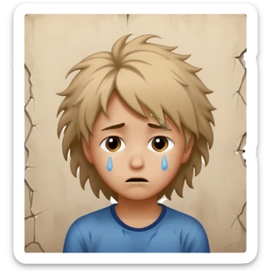 người ngồi buồn quay mặt vào góc tường sticker